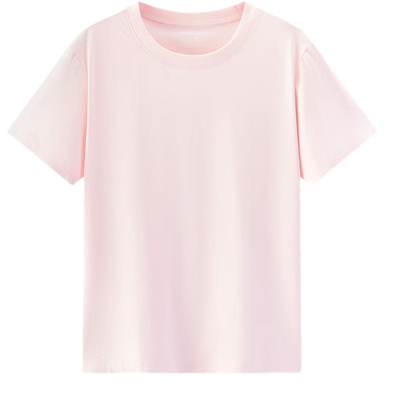 Женская однотонная футболка Semir с круглым вырезом и короткими рукавами