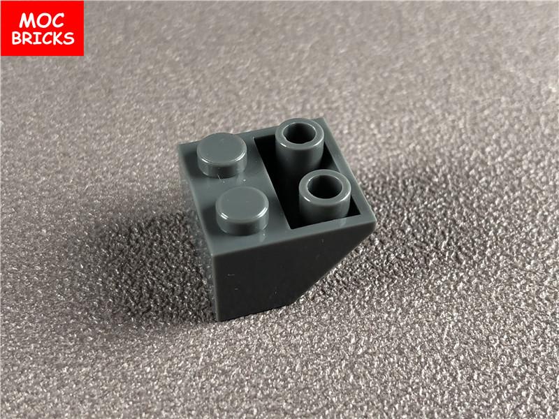 Нетоксичные 50 шт./лот Кубики Moc Белый Черный Серебристо-Серый Наклонный Кирпичик 2x2 Перевернутый 3660 DIY Образовательные Строительные Блоки Игрушки Подарки для Детей