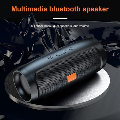 Беспроводной портативный стерео TWS Bluetooth с двумя динамиками, сабвуфер, воспроизведение музыки, водонепроницаемый динамик, поддержка FM-радио TF