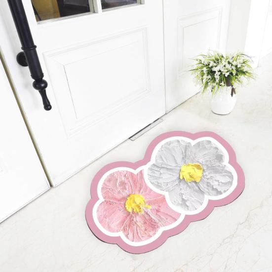 Привлекательный коврик для ванной комнаты, нескользящий, сильно впитывающий воду, легкий в уходе, супер впитывающий коврик для ванной и душа, товары для дома