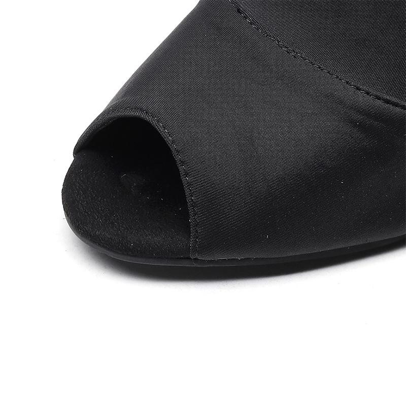 Танцевальная обувь, черные женские высокие бальные ботинки, обувь для сальсы и танго, модная вечеринка для девочек