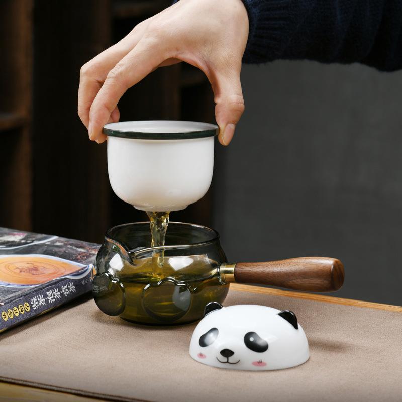 Panda Ceramic Tea Set Outdoor Portable Travel Tea Set Three Cups Express Portable Set Business Creative Portable