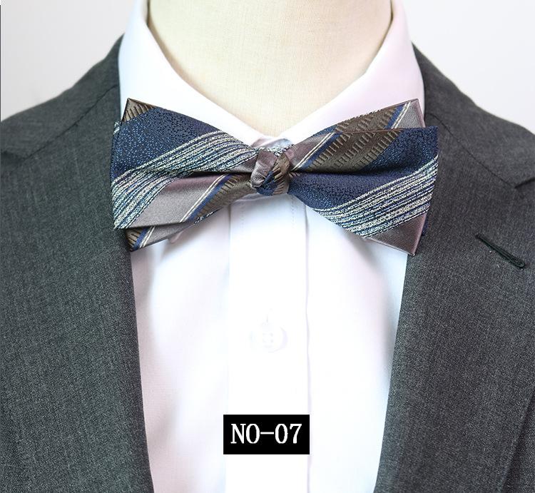 Узор Галстук-бабочка Мужской Банкетный Деловой Свадебный Жених Друг Жениха Джентльменский Костюм Студия Бордовый Темно-синий Бабочка