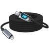 240 Вт PD USB C на USB C Кабель со светодиодным дисплеем Быстрая зарядка для Samsung Xiaomi Vivo Realme Motorola Type C Зарядный кабель