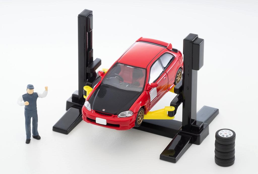 Tomikarama Vintage 1/64 06b Car Lift (TLV-NEO Honda Civic Type R Custom Specification Included) ABS Resin Accessories