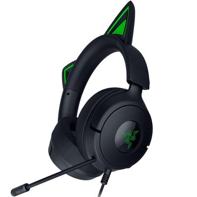 Проводная игровая гарнитура Razer Kraken Kitty V3 X с уникальными кошачьими ушками и кардиоидным микрофоном HyperClear для улучшенной передачи голоса, драйверами TriForce 40 мм для реалистичного и