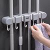 Mop and Broom Organizer Mop Holder Rack Mop Holder Wall Mounted Strong Broom Mop Holder Self With 3/4/5/6 Hooks Organizers Hang Broom