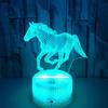 3D разноцветный бегущий конь ночник – Креативная декоративная сенсорная лампа для стола