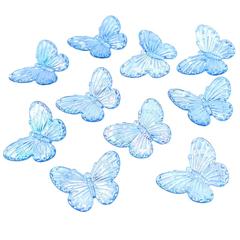 Креативные модные ювелирные изделия, аксессуары, сделай сам, материал для ожерелья, бусины-бабочки, изготовление браслетов, лазерные цветные бусины 30 * 23 мм, 10 шт.