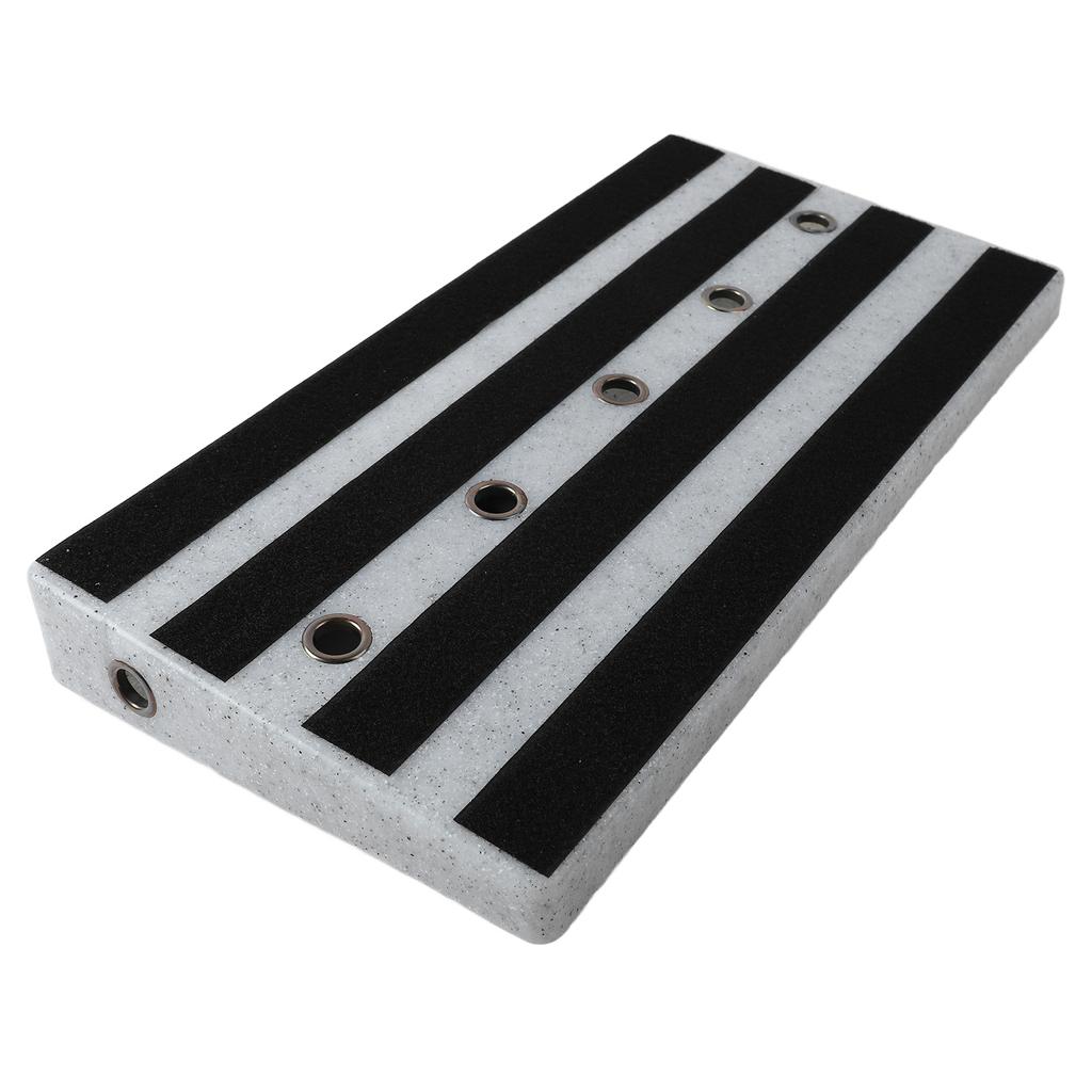 Guitar Effect Pedal Board PE Hook and Loop Fastener Instrument Accessory for Performance White Marble Design