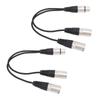XLR Splitter Cable 3Pin XLR Female To Dual XLR Male Y Cable Plug and Play for Studio Stage Mixer