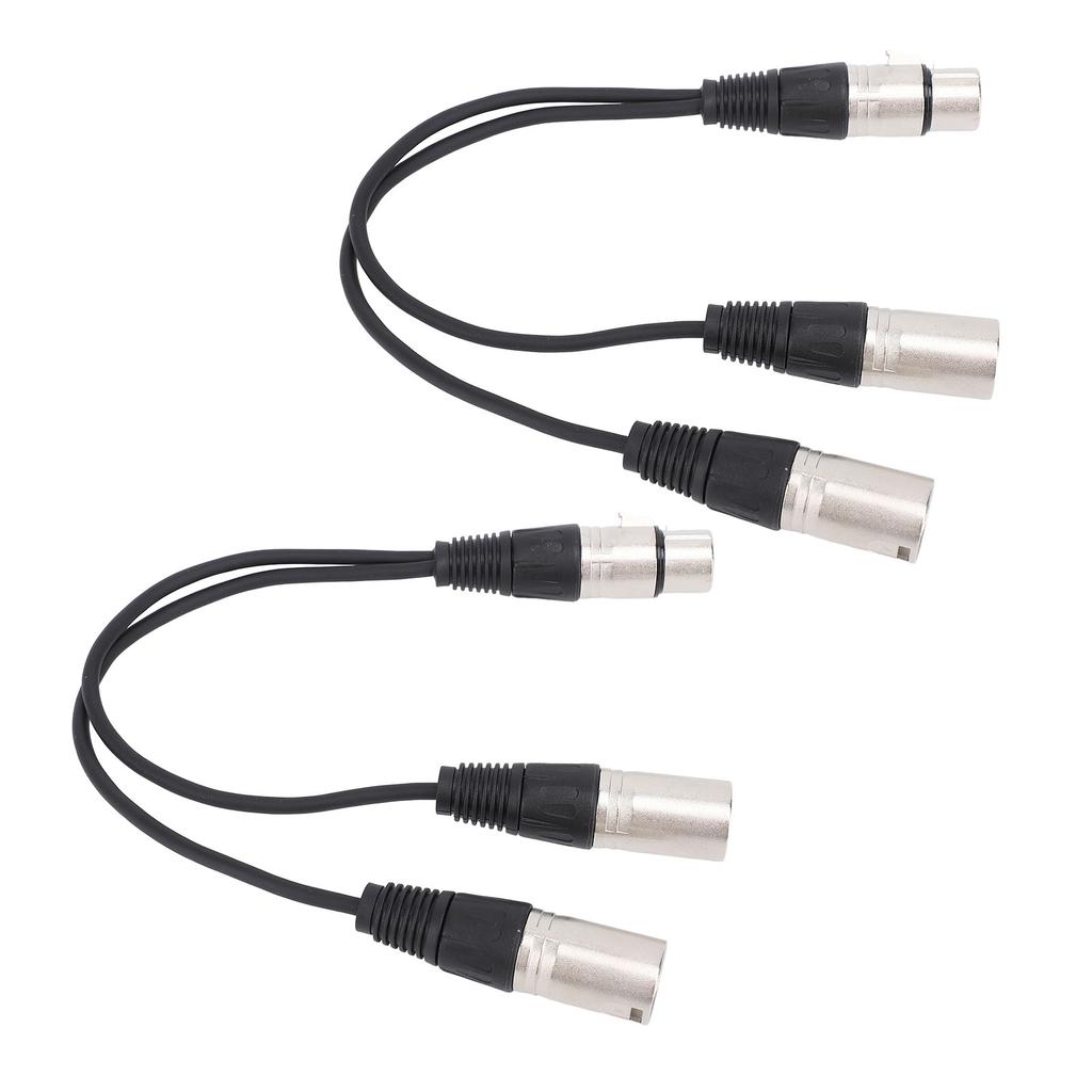 XLR Splitter Cable 3Pin XLR Female To Dual XLR Male Y Cable Plug and Play for Studio Stage Mixer
