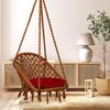 Swing for Adults & Kids/Swing for Balcony/Swing Chair for Adults for Home/Cotton D Shape Wooden Swing/Jhula