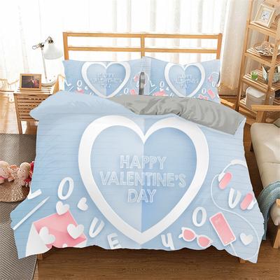 3D Love Heart Пододеяльник из микрофибры Романтическая тема любви Постельное белье King Full для детей Подростков Декор для комнаты на День святого Валентина