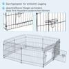 Puppy Playpen 8-Piece Puppy Enclosure with 8 Grid Panels Door Protective Tarp Free-Range Enclosure 61cm High Puppy Fence Playpen for Pets Dog Cat