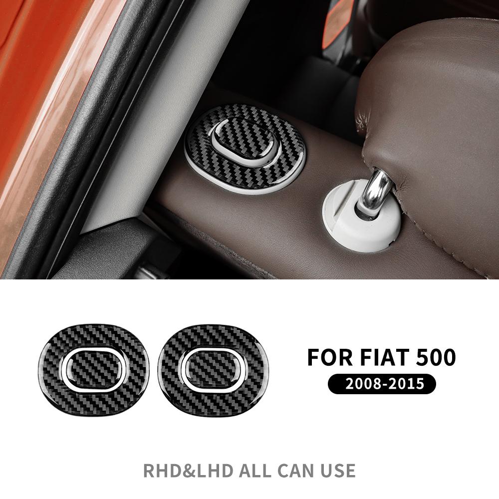 Настоящая мягкая карбоновая наклейка для Fiat 500 2008 2009 2010 2011 2012 2013 2014 2015 Аксессуары для складной панели заднего сиденья автомобиля