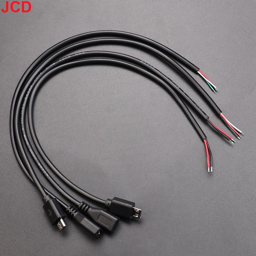 5 шт. 2-контактный 4-контактный разъем зарядного устройства Micro USB / Type C USB 2.0 Type A Папа Мама Кабель-удлинитель питания Провод DIY Линия данных