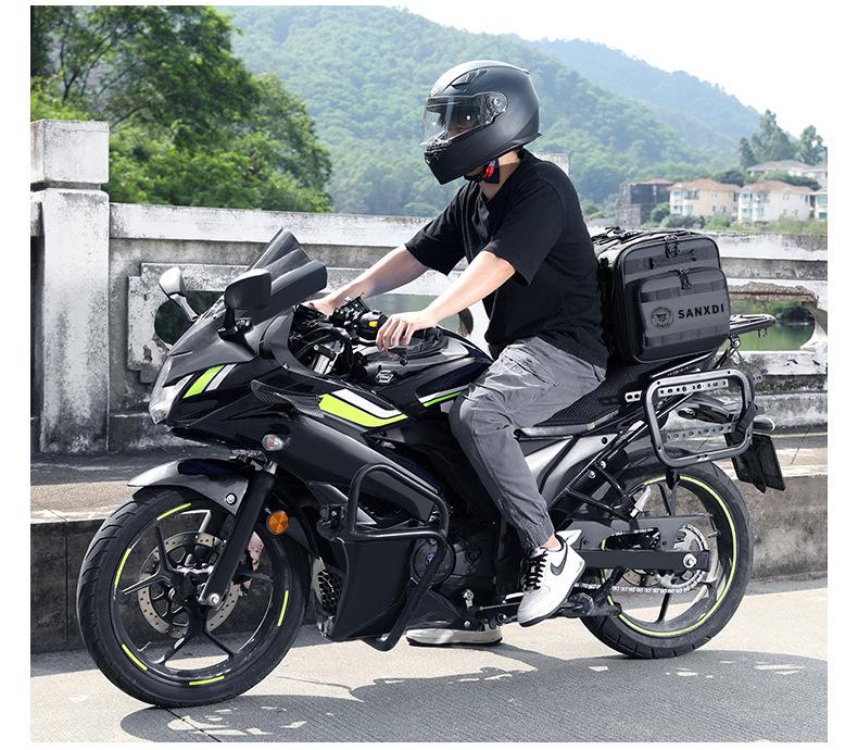 SANXDI Большой задний багажник для мотоцикла - Расширяемая, Сумка на хвост для дальних поездок