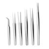 DIY Nail Art Tweezers: Straight & Curved Heads, Small Size, for Craft Accessories, Diamond Stickers, Beads, and Clips.