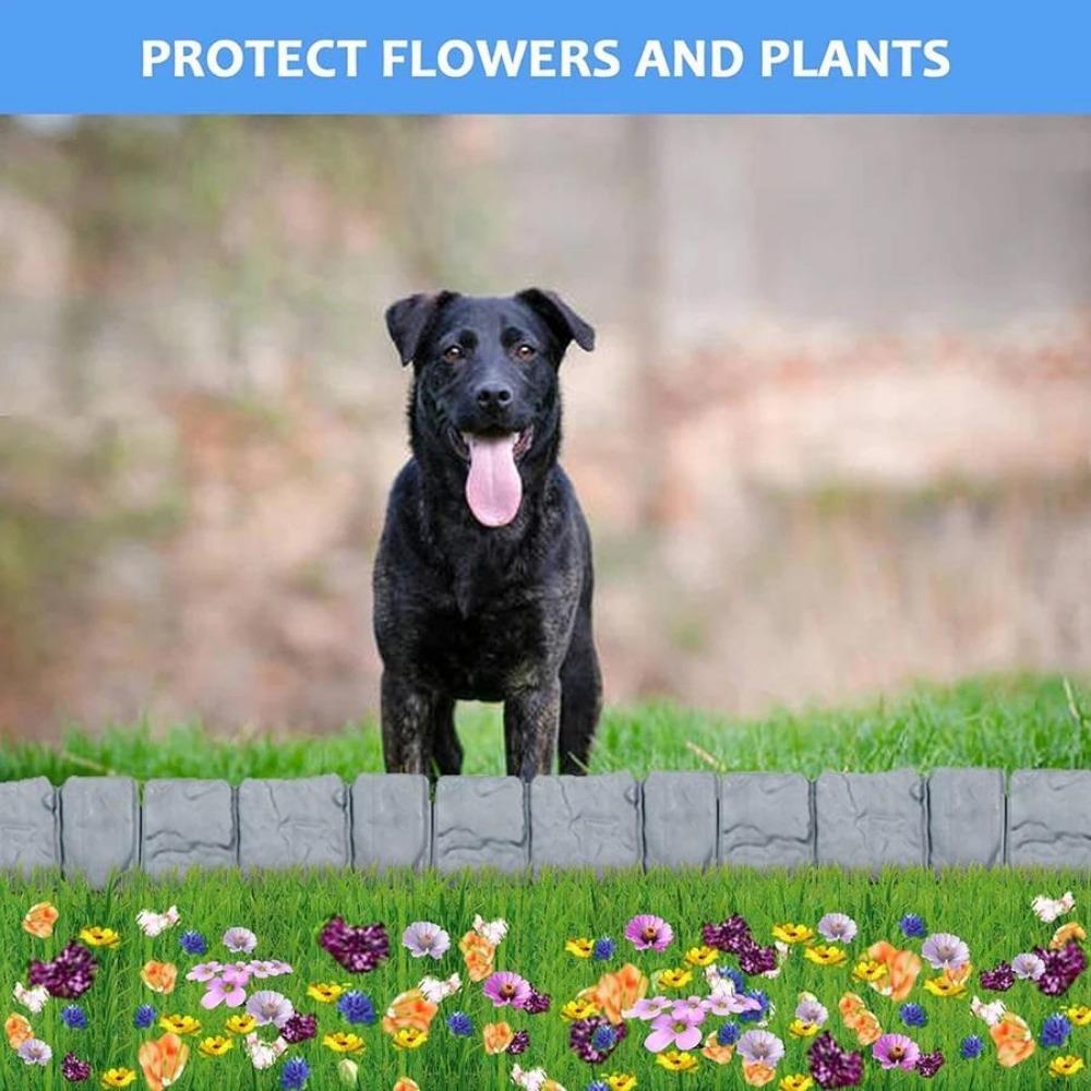 Эффект серого камня, кромка газона, граничащая с булыжником, садовая ограда | Клумба, травяной садовый забор, 10 шт.