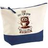Trousse de maquillage - PLANETEE - Lilia Chouette Grain - Grand format - Coton - Impression HD (France)