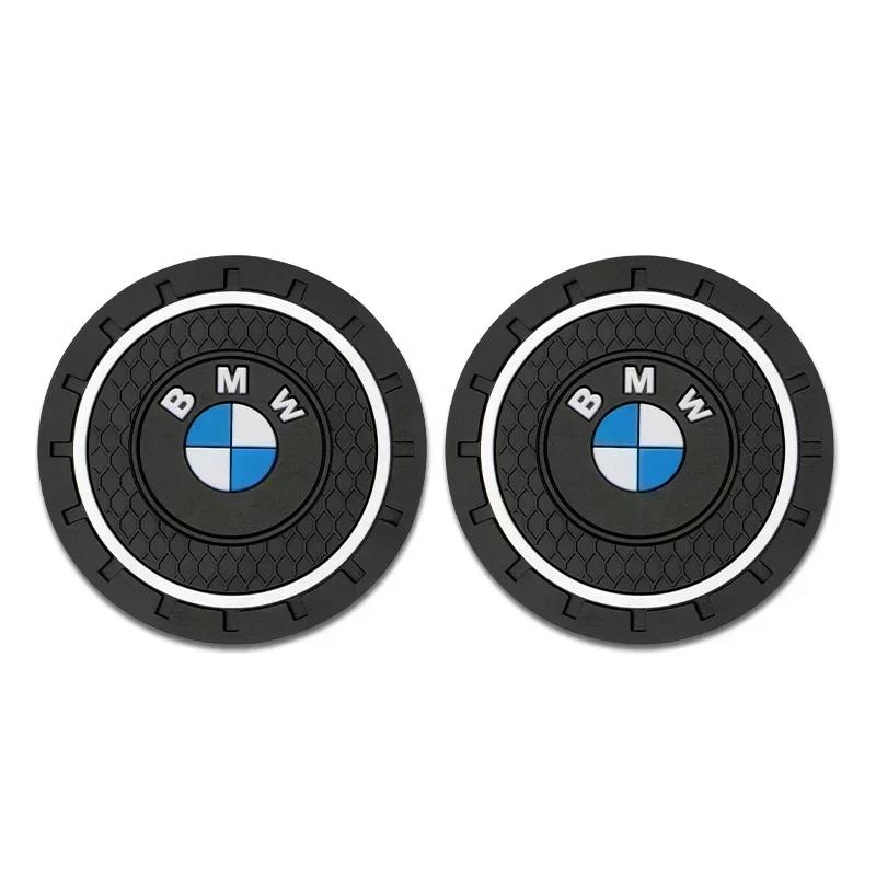 X4 X5 X6 2025 Car For BMW 2Pcs Silica Gel Car Coaster Water Cup Anti-slip Pad For BMW X1 X2 X3 X5 X4 X6 X7 G30 G20 G32 G11 G12 F