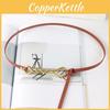 Fashion Gold Twists Knot Decoration Women Thin Belt For Fashion Dress And Summer Outfits