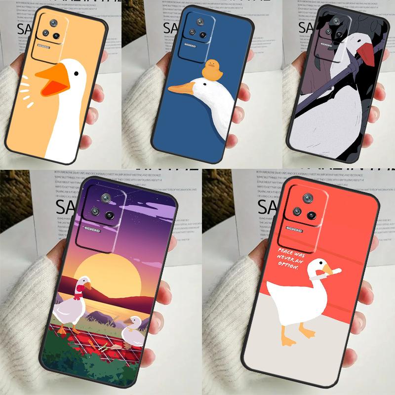 Мультяшный смешной гусь Чехол для Xiaomi 14 13 Ultra 12 Lite 11T 12T 13T Pro POCO M6 X3 X5 X6 Pro F3 F5 M5s Обложка