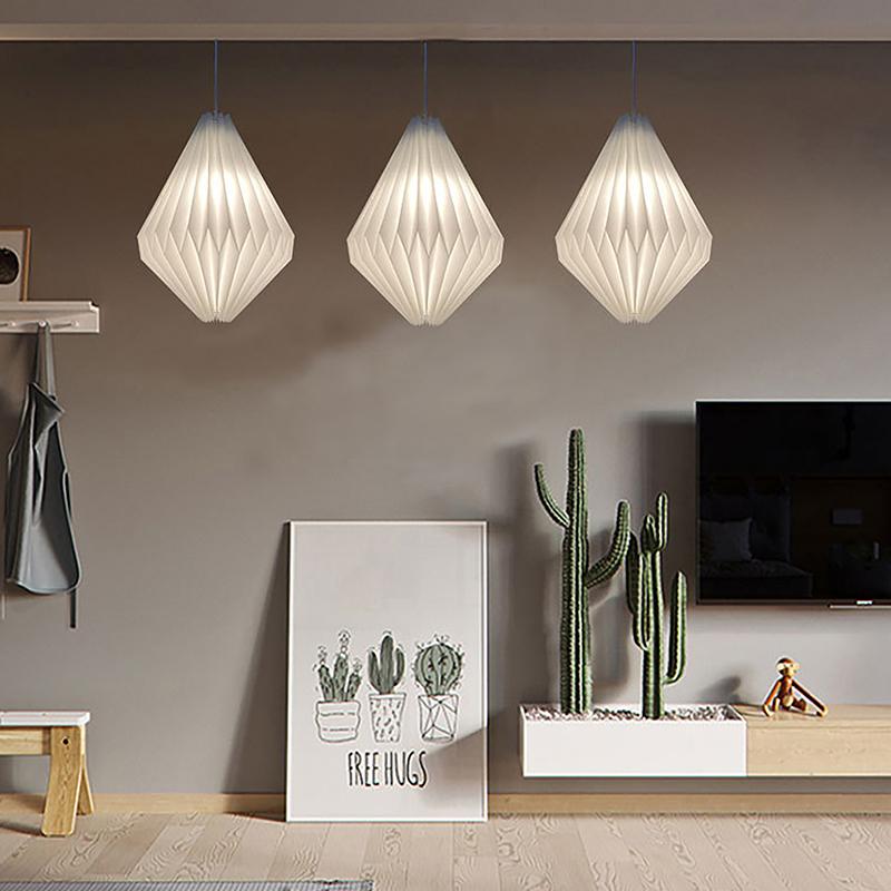 Creative Paper Lantern Shade Nordic Style Folding Pendant Light Art Shade Decorative Light Cover For Living Room Decor