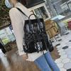 2023 Women's British Style Sequined Drawstring Soft Leather Backpack - Versatile & Fashionable Travel Bag