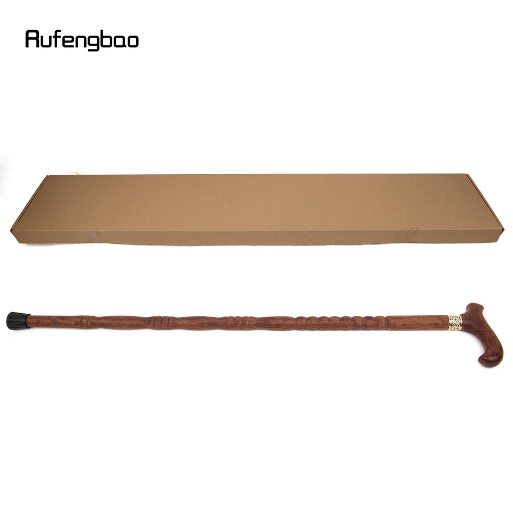 Yellow Wooden Single Joint Fashion Walking Stick Decorative Cospaly Cane Halloween Mace Crutch Wand Crosier 92cm