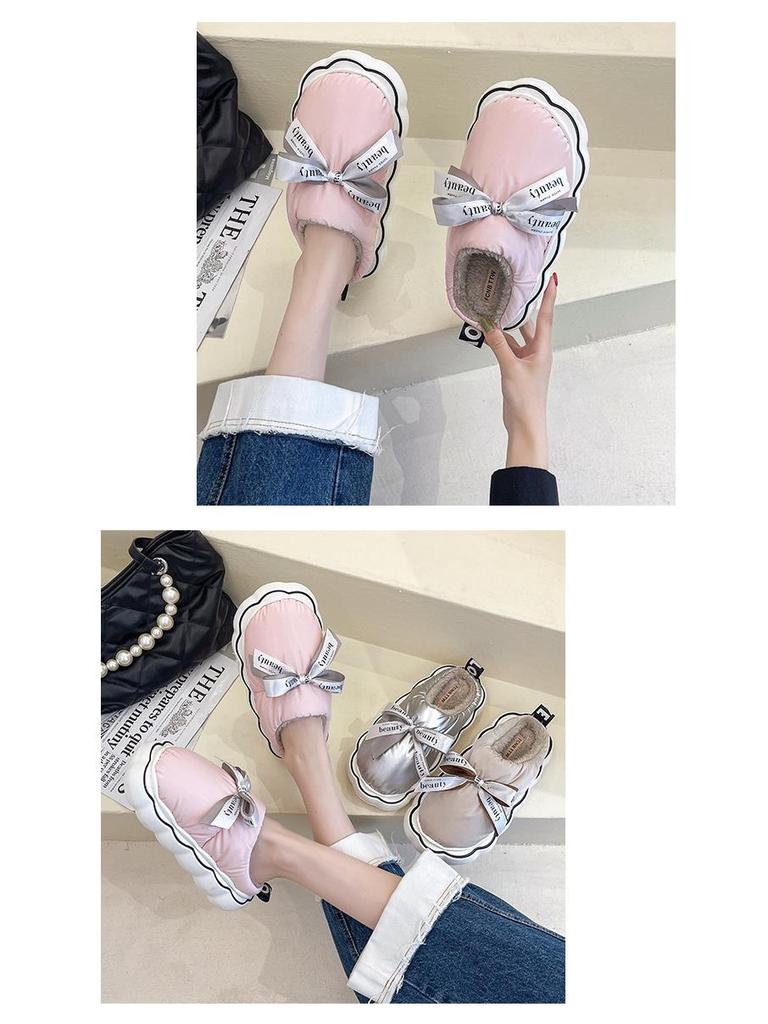 Women's Winter Cotton Slippers with Thick EVA Sole - Soft, Warm, and Versatile for Indoor and Outdoor Use