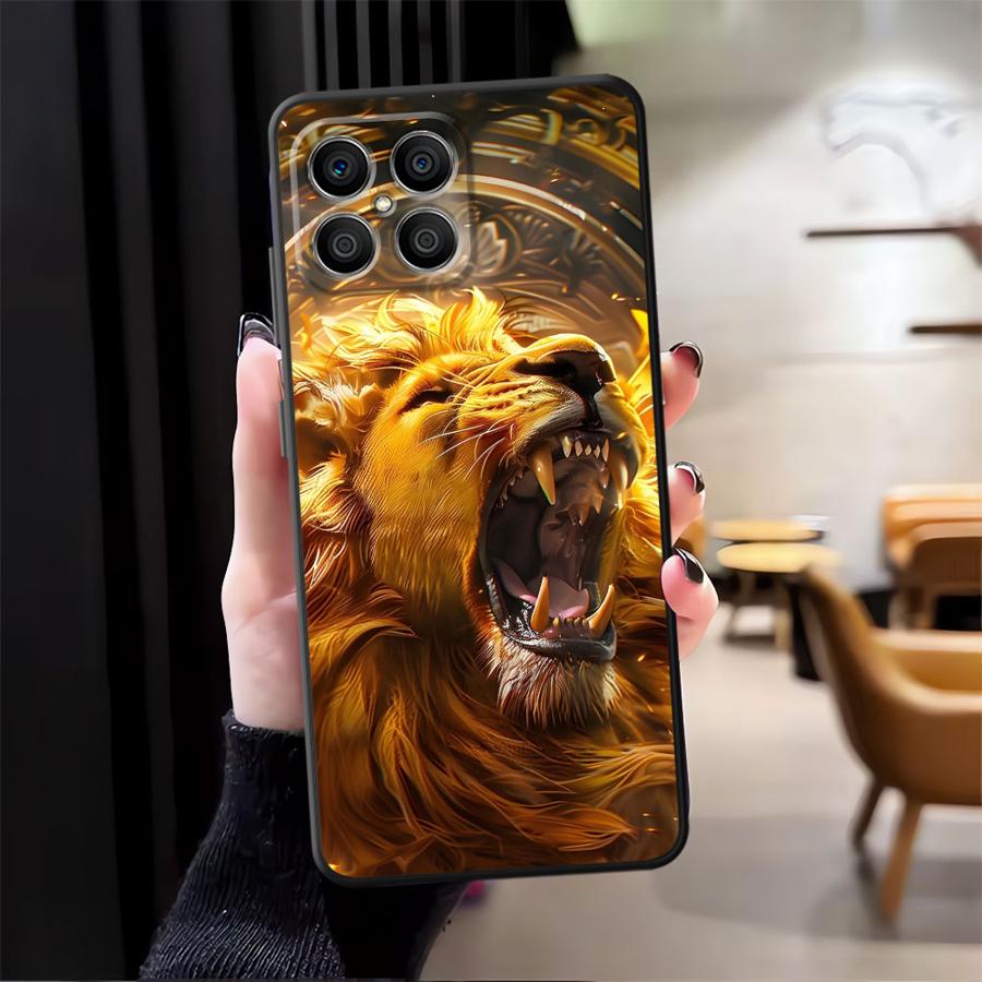 Чехол для телефона Funda для Honor X9a X8 X7 8X 200 400 Lite 70 90 X6 X5b Magic5Lite Крутой Тигр Лев