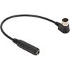 MIDI Cable, 6.35mm 1/4 Inch Female to DIN 5 Male Sound Adapter, 90 Degree Right Angle TRS Stereo Audio Cable for Keyboard, Electric Piano, Guitar