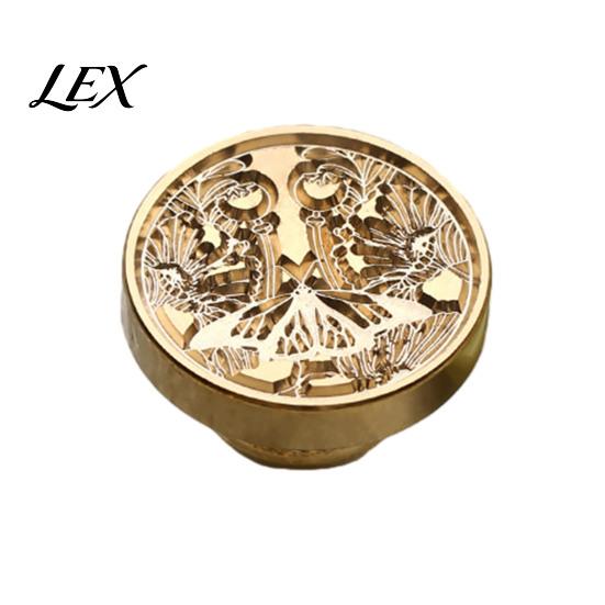 Handmade Stationery Accessory Wax Seal Stamp, Vintage Plant Pattern Head, Durable Flower Embossing Stamp Copper Head Replacement, for Envelope