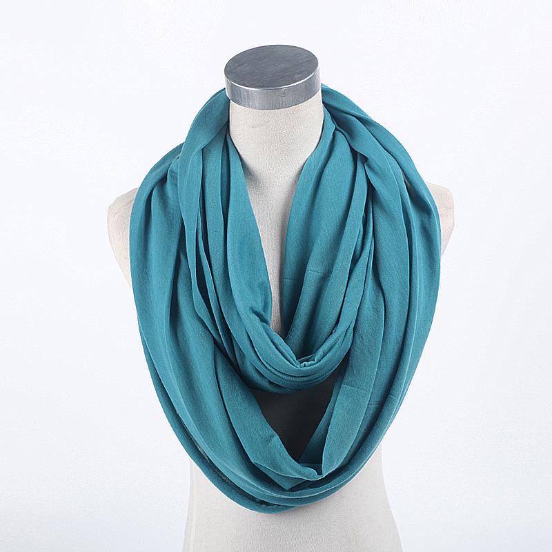 Solid Cotton Seamless Infinity Scarf, Shawl & Nursing Cover