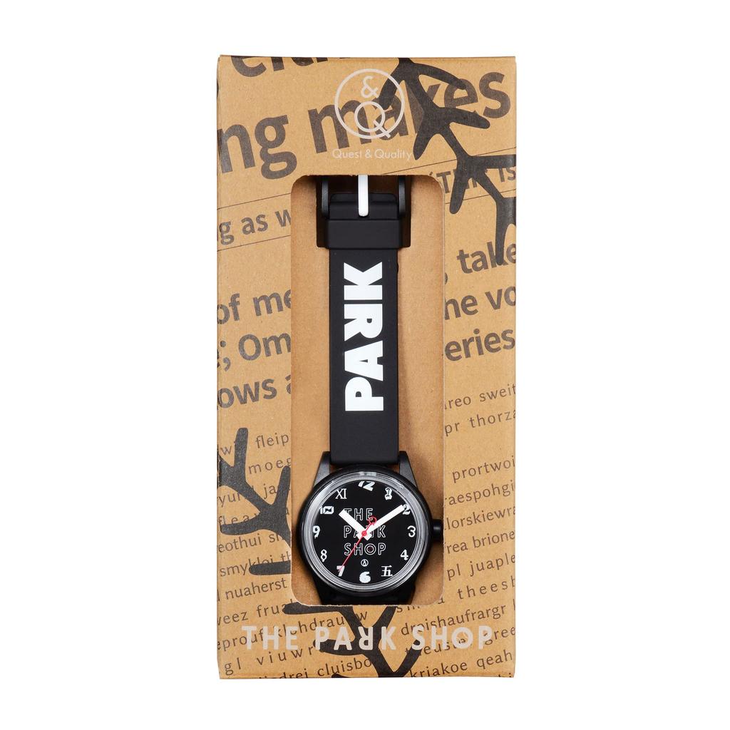 SmileSolar Модель-коллаборация THE PARK SHOP Уретановые часы Q&Q, на солнечной батарее, аналоговые, водонепроницаемые, ремешок, черные, R01A-510VK