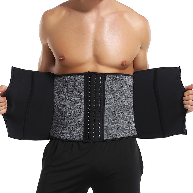 Men Waist Trainer Corset Neoprene Sauna Sweat Trimmer Belt for Weight Loss Slimming Body Shaper Tummy Fitness Belt Fat Burner