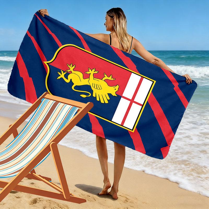 Genoa CFC logo Beach Towel, Large Soft Quick Dry Towel for Beach Camping Swimming