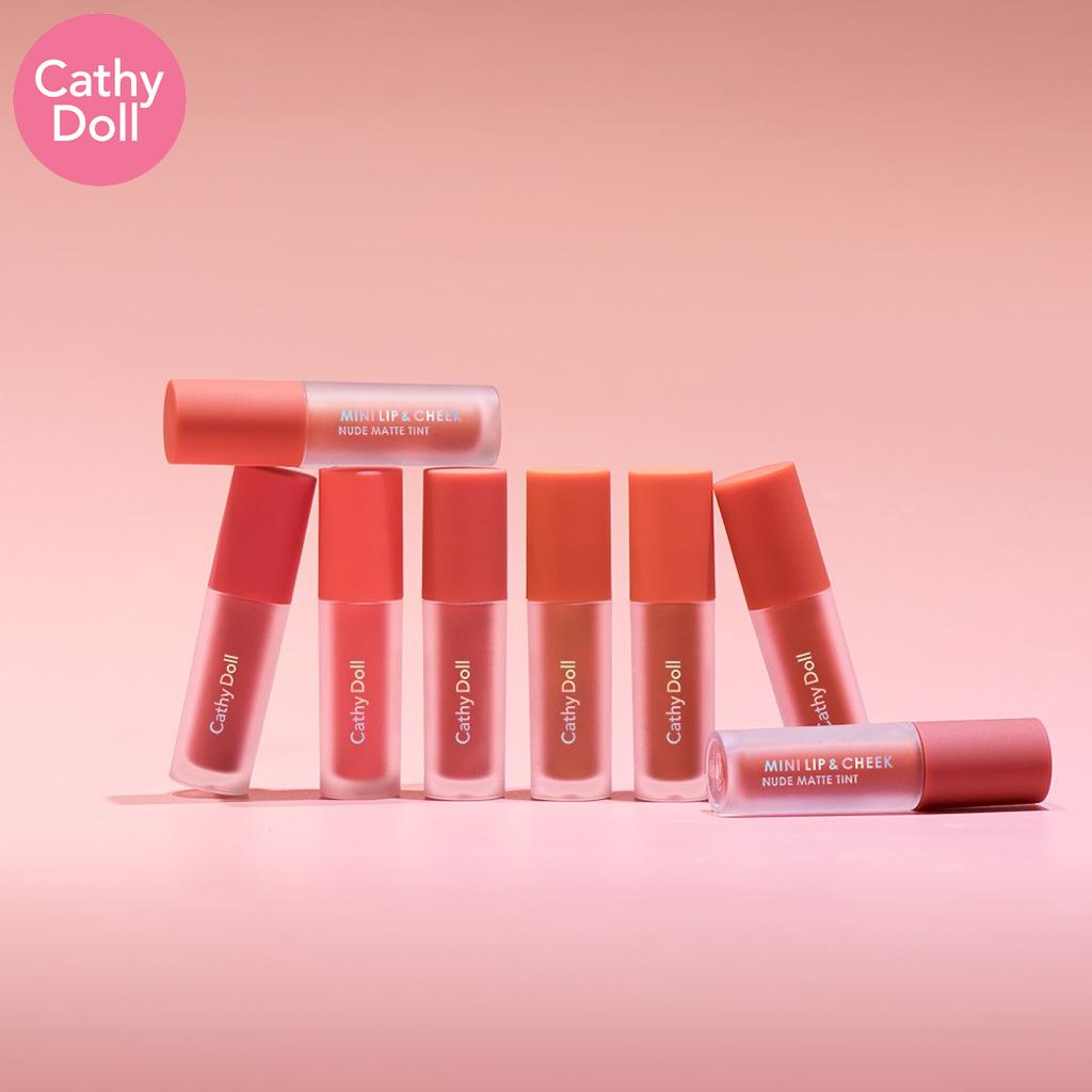 Cathy Doll MINI LIP & CHEEK NUDE MATTE TINT № 01-08 2,1 г - Тайская косметика для макияжа