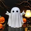 3 Pcs Halloween Ghost Figurine Spooky Small White Ghost Statue Resin Tabletop Ornaments for Indoor Home Office Desk Decor