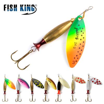 FISH KING Spinner Bait Long Cast 18 г 24 г Ложка Приманки Щука Металлическая рыболовная приманка Окунь Жесткая приманка Con Ganci