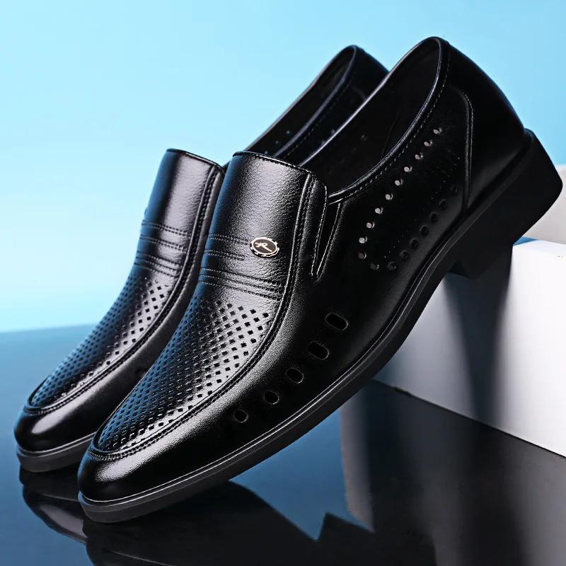 Мужские туфли Slip-On Formal, износостойкие нескользящие туфли Smart Casual для бизнеса