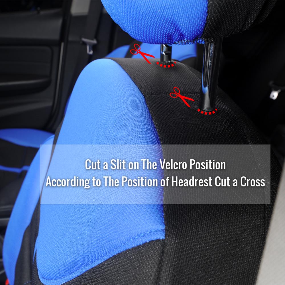 Чехлы на автомобильные сиденья, универсальная передняя защита для кошачьего сиденья, задняя часть с карманной подушкой безопасности, совместимая