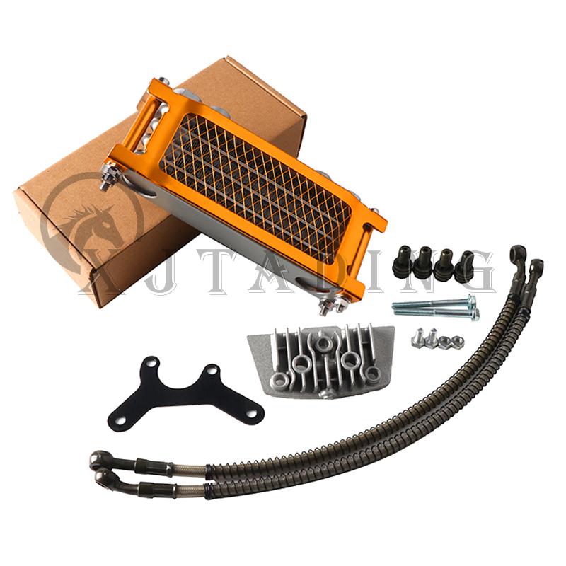 Мотоциклетный масляный радиатор, комплект масляного радиатора для Honda Monkey Yamaha Kawasaki 50cc-140cc Pit Dirt Bike Scooter Moped Enduro Motocross