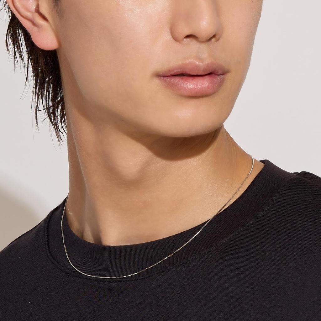 Platinum Chain Necklace Pt850 Venetian Width Maximum 45cm Length Adjustable [Lara Christie] 0.75mm Approx. 2.49g Lc97-0059