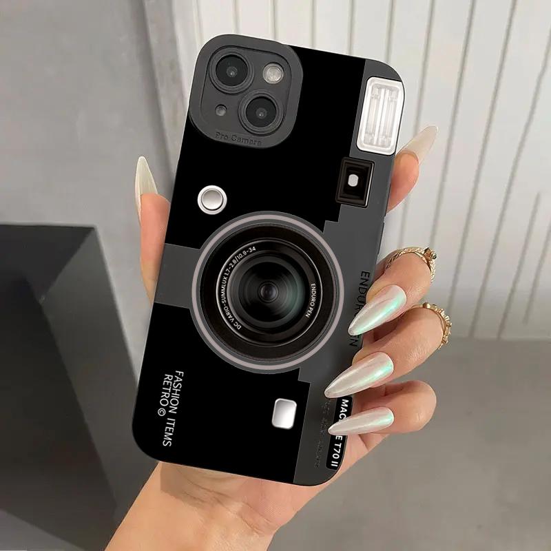 Vintage Camera Silicone Phone Case For Redmi Note 14 13 12 11 Pro Plus 4G 5G 12S 11S 10S Redmi 13C 14C 13 12 Soft Cover
