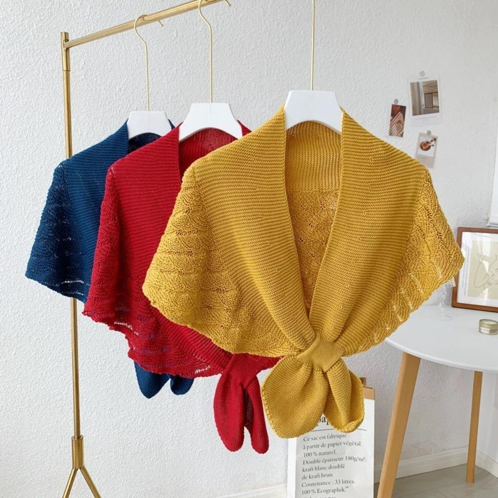 Warm Scarf Windproof Shawl Autumn Winter Knitted Fake Collar for T-shirt
