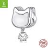 Cute Fritillary Cat Diy Beaded Jewelry Accessories S925 Sterling Silver Animal Bead Accessories