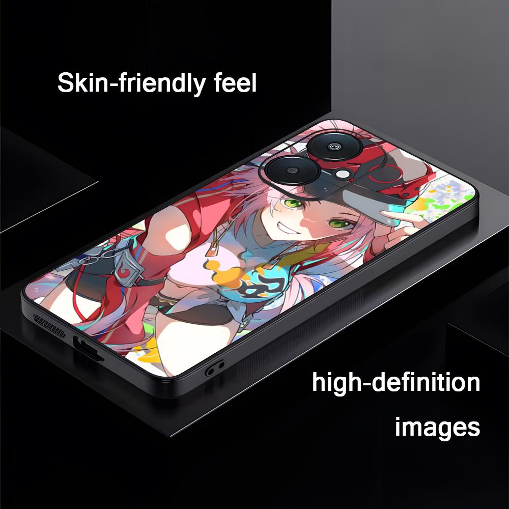 Крутой Чехол для Телефона HonkaiStarRail Rappa Для Xiaomi Redmi 14C 13C 12C Note14 13 12 11 10 Pro Plus S Мягкий Черный Чехол
